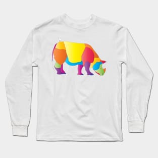 Paper Craft Rhino Long Sleeve T-Shirt